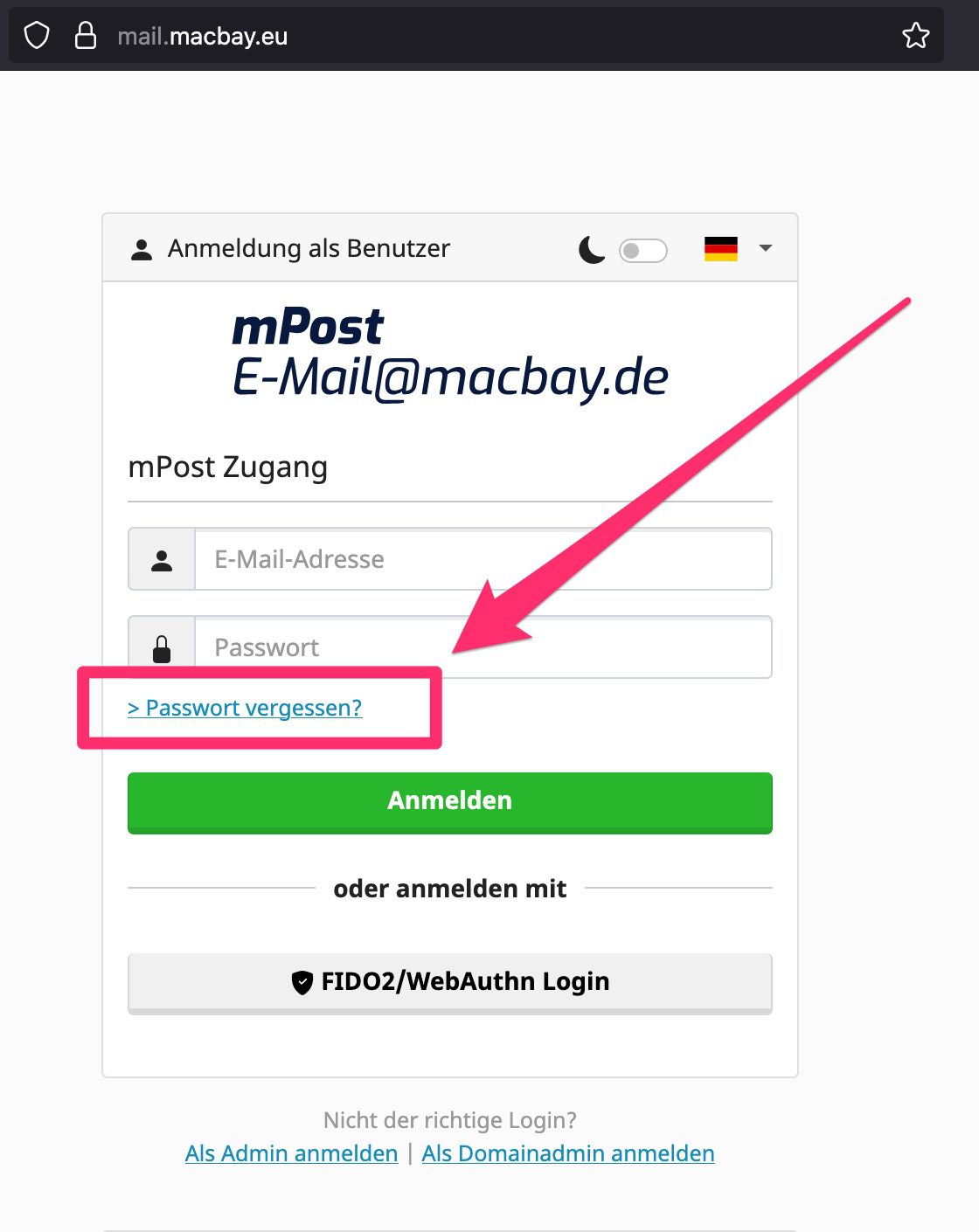 mPost-PW-Reset